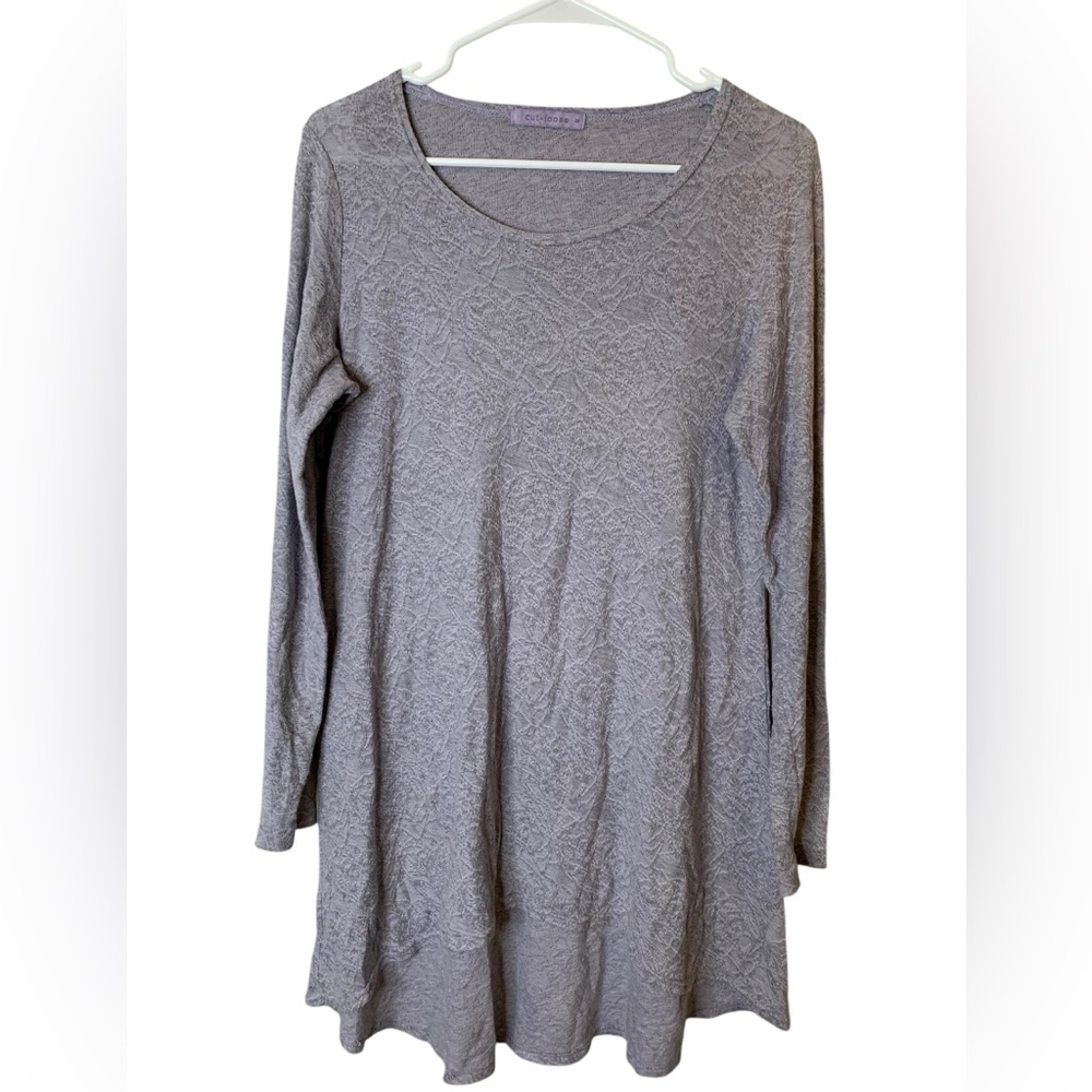Cut Loose High Low Tunic Top Size Small Artsy Lagenlook Flowy Cotton Blend Boho